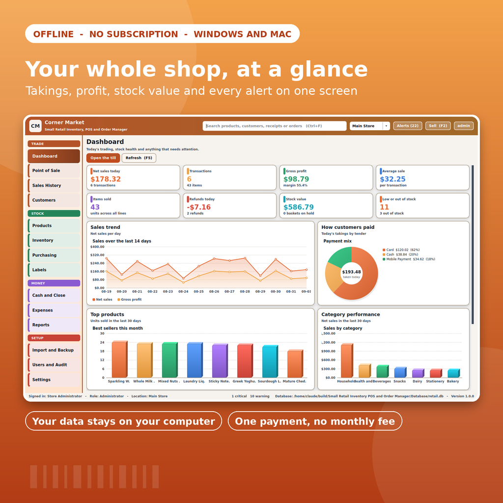 Retail POS Inventory Software Windows Mac
