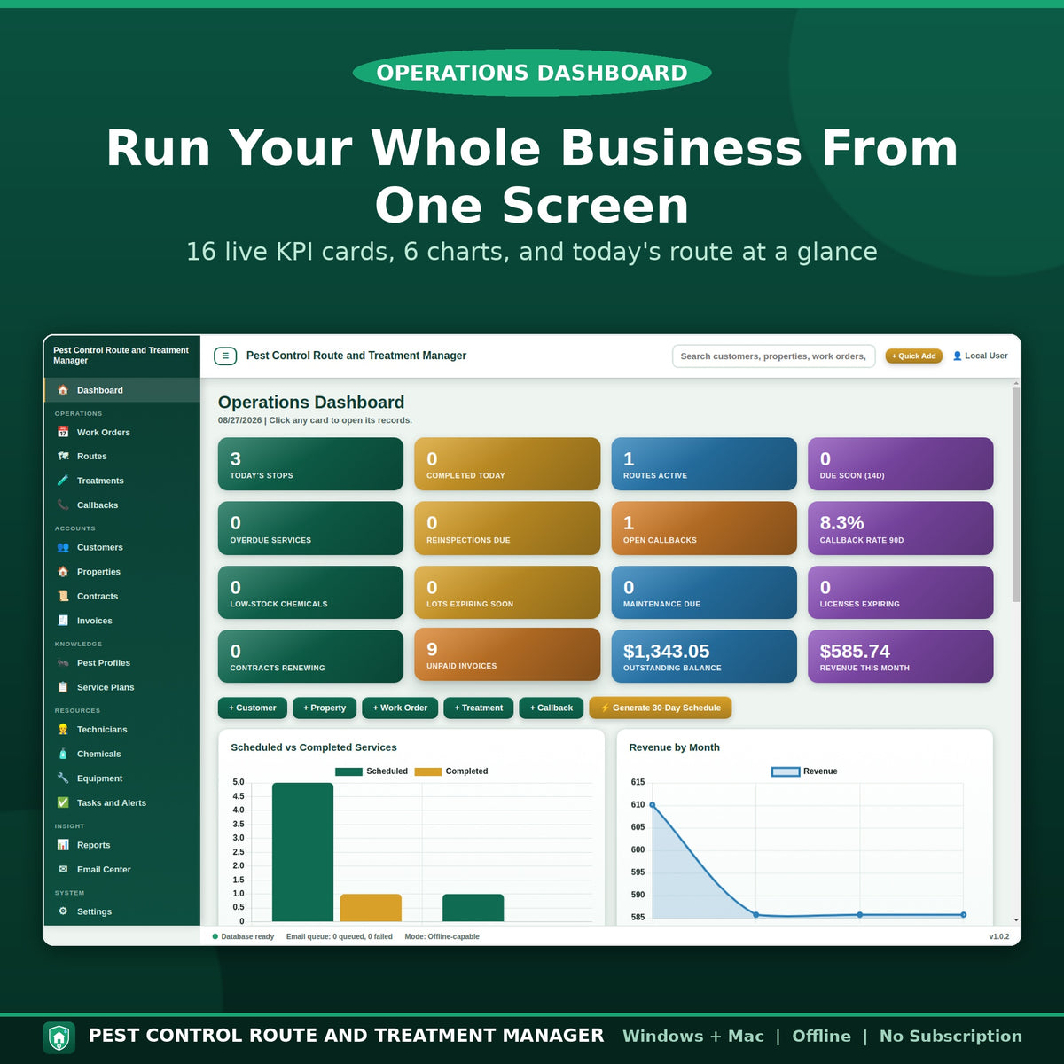 Pest Control Business Software for Windows and Mac