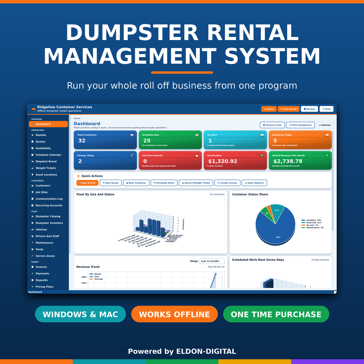 Dumpster Rental Management Software