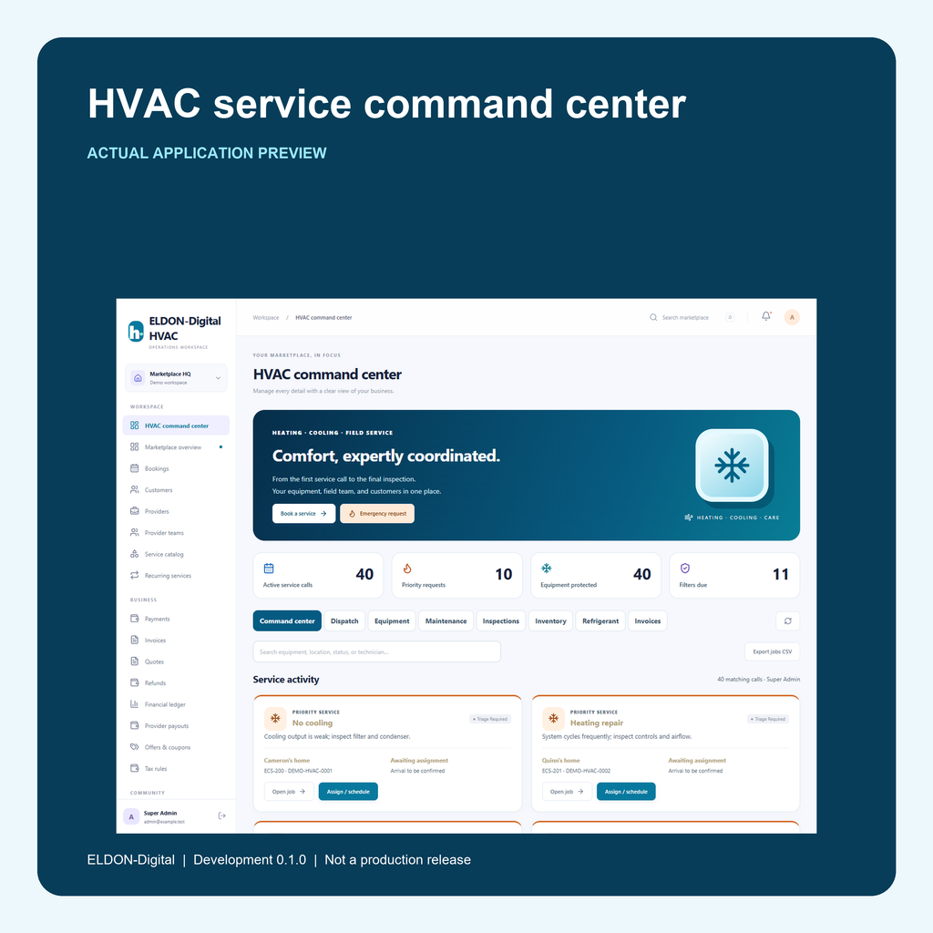 HVAC Booking App Development Kit