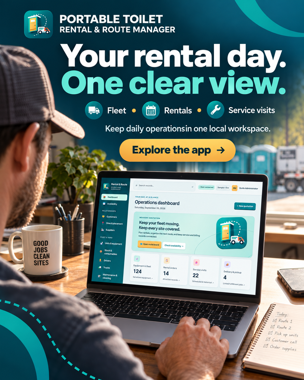 Portable Toilet Rental Management Software