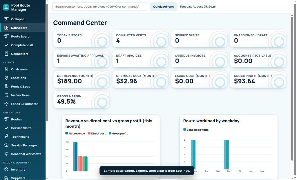 Pool Service Business Software
