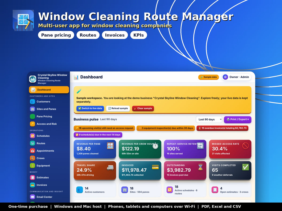 Window Cleaning Route Manager