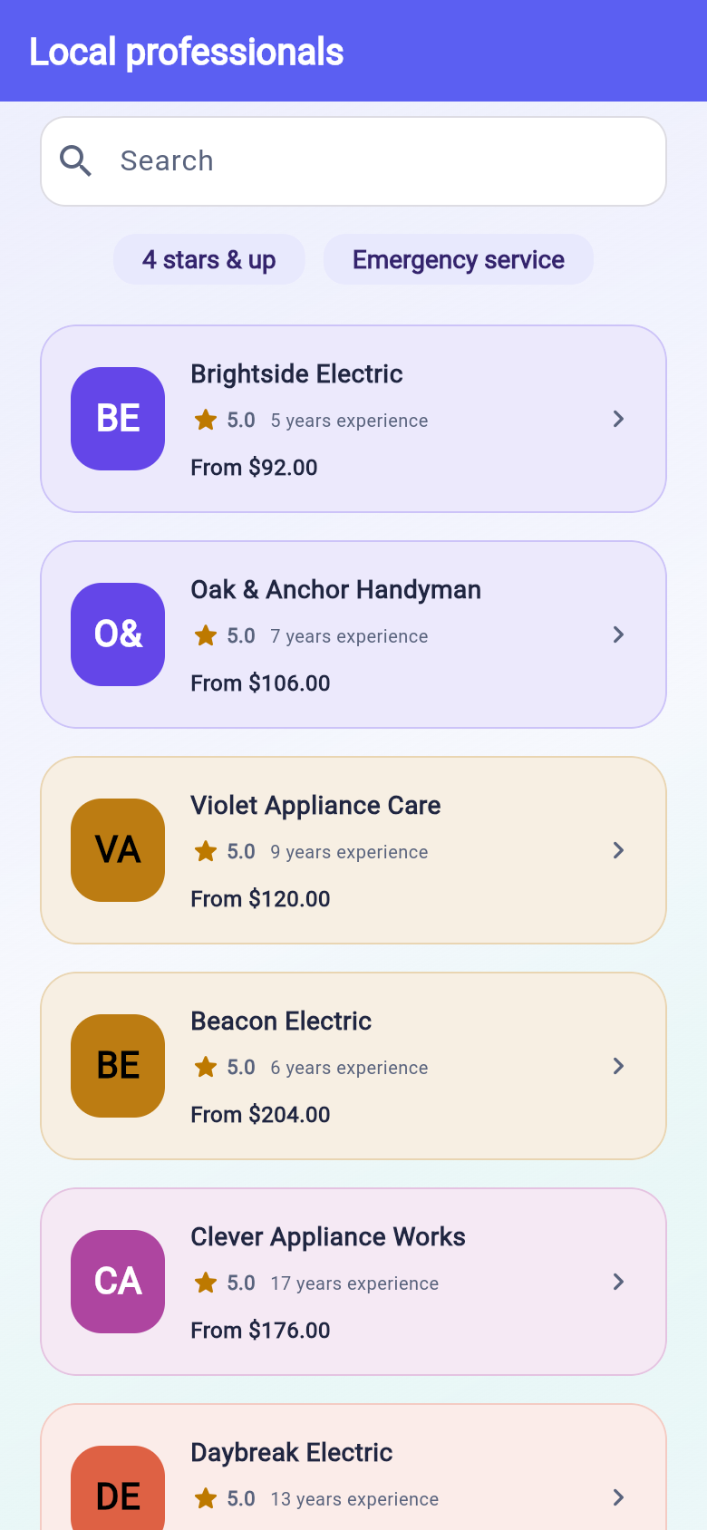 Home Services Booking Mobile App Source Code