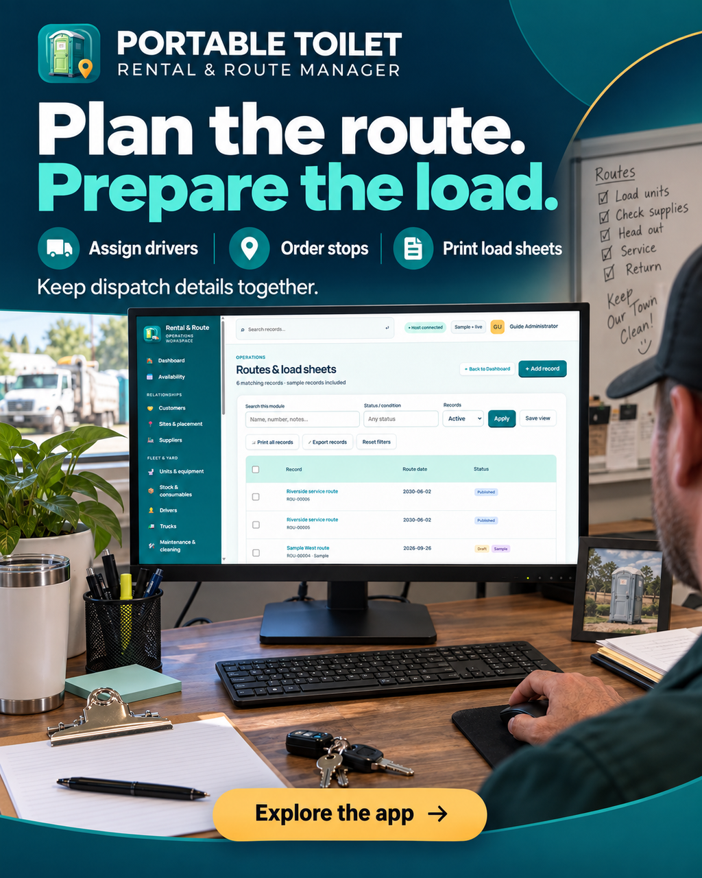 Portable Toilet Rental Management Software