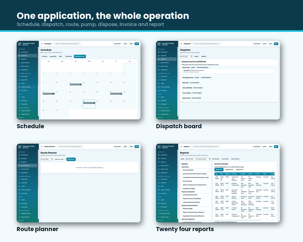 Septic Business Software for Windows and Mac