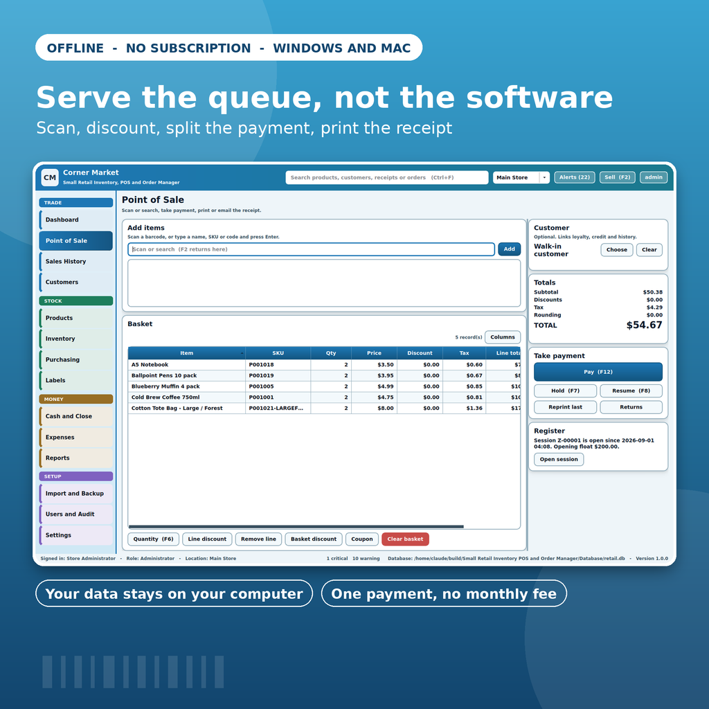 Retail POS Inventory Software Windows Mac