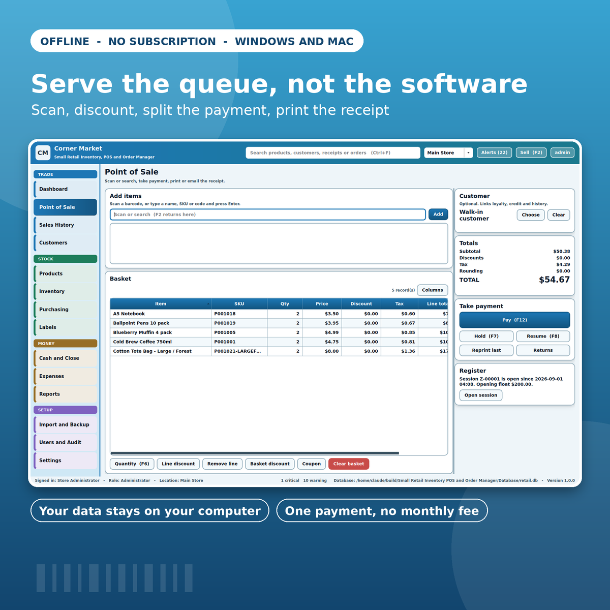 Retail POS Inventory Software Windows Mac