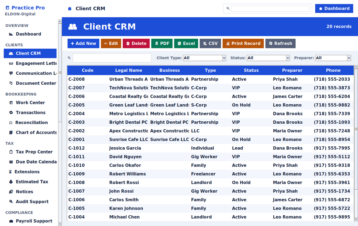 Bookkeeping & Tax Business Management Pro