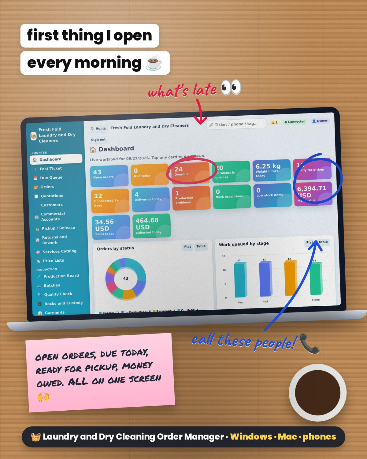Laundry and Dry Cleaning Manager Software