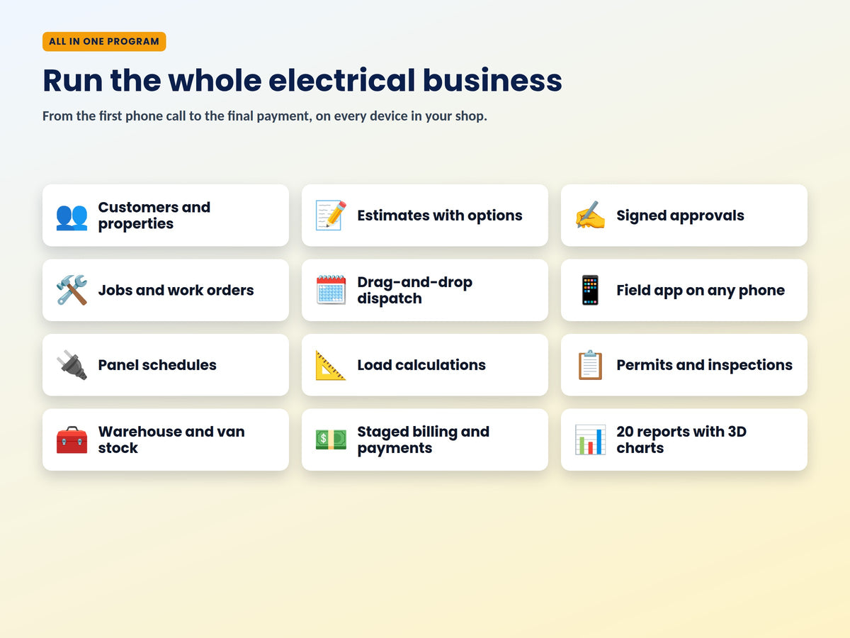 Electrical Contractor Software