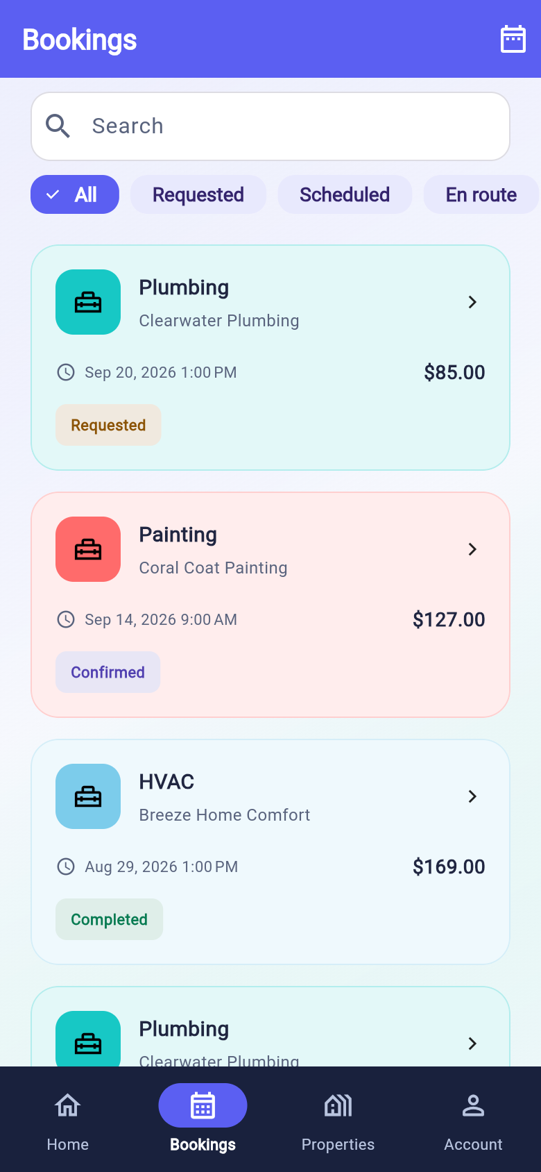 Home Services Booking Mobile App Source Code