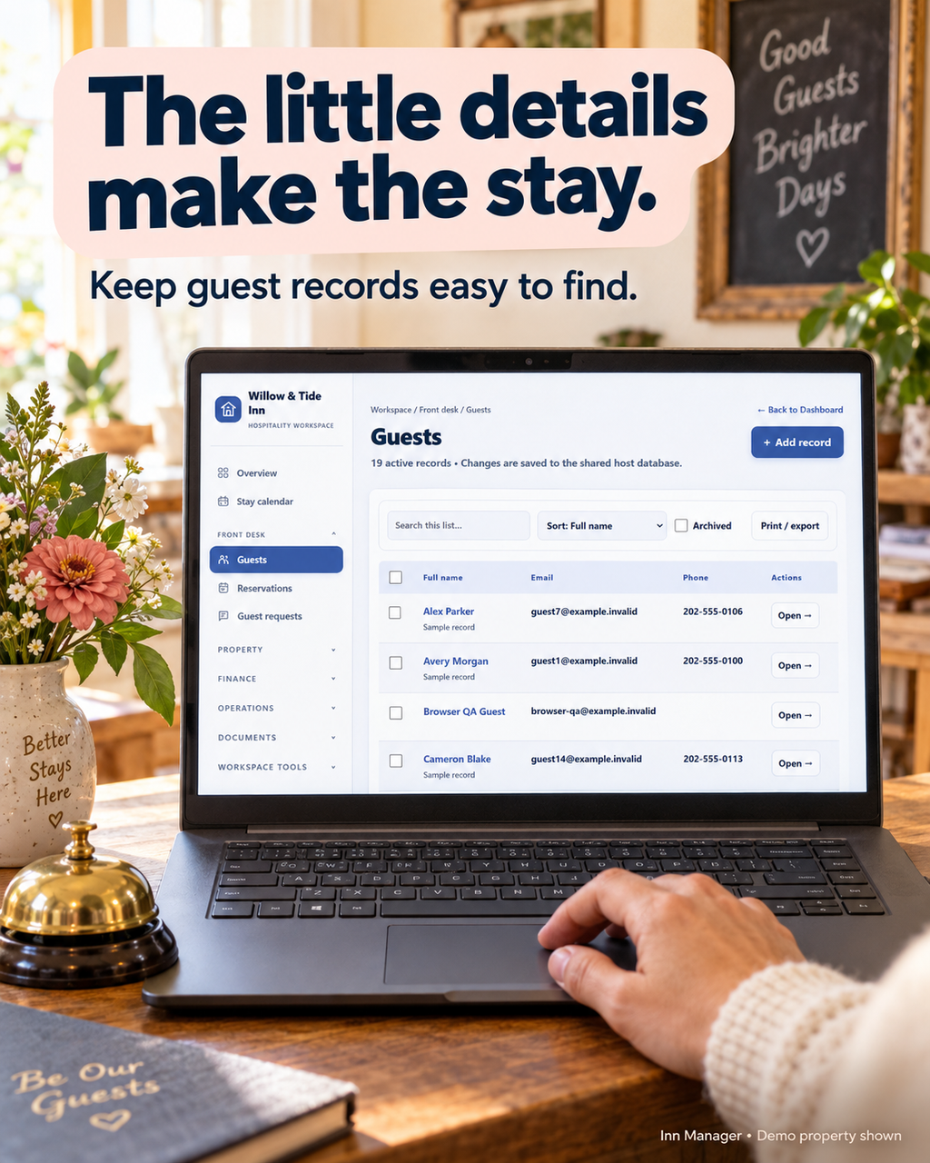 Inn and Guesthouse Management Software