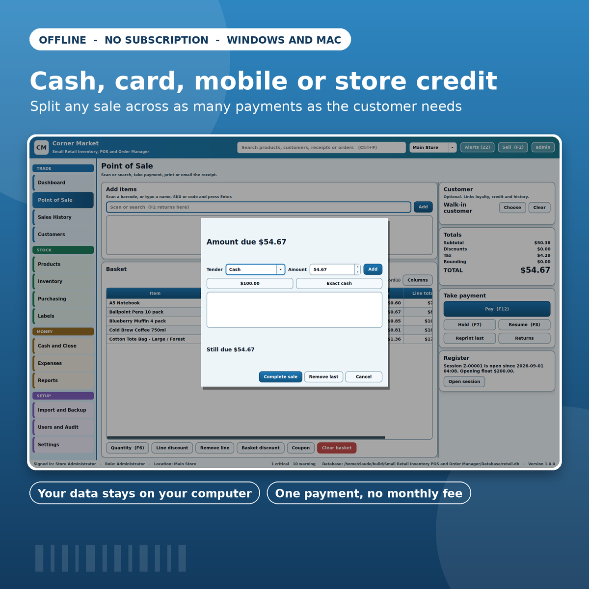 Retail POS Inventory Software Windows Mac