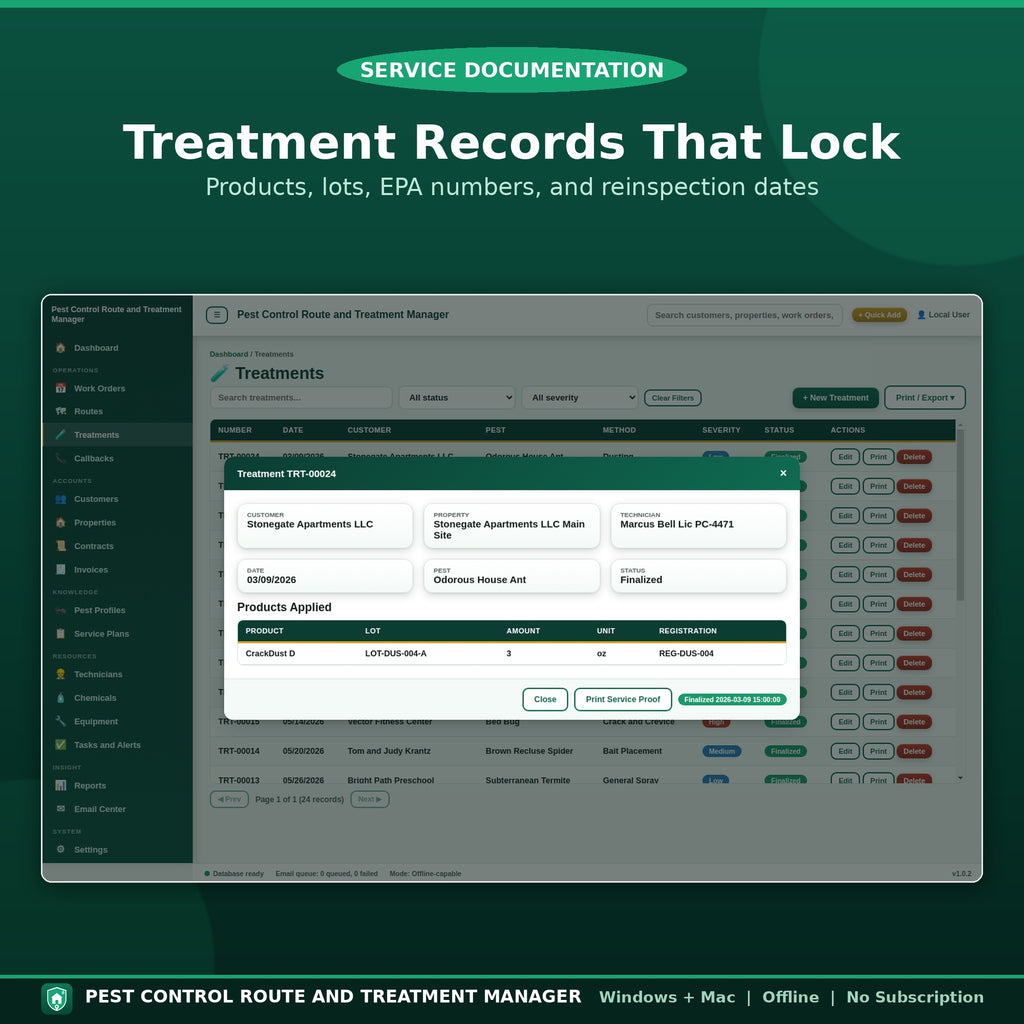 Pest Control Business Software for Windows and Mac