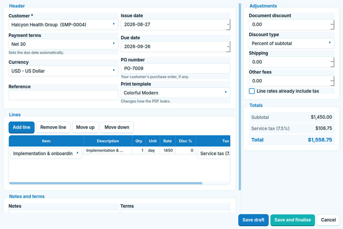 Invoice Manager System Software