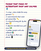 Tailoring and Alterations Shop Manager Software