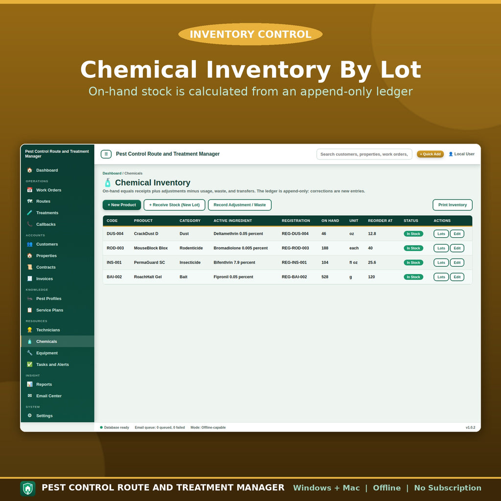 Pest Control Business Software for Windows and Mac