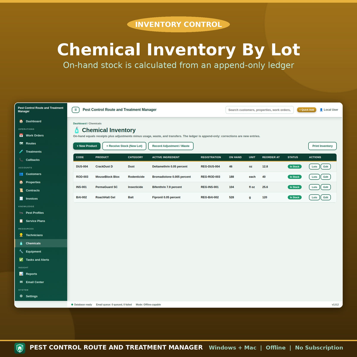 Pest Control Business Software for Windows and Mac