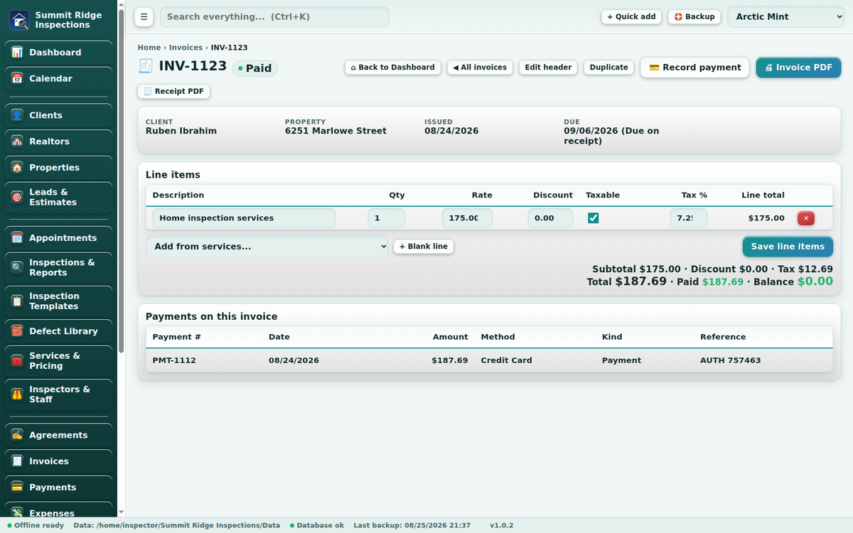 Home Inspection Software for Windows and Mac