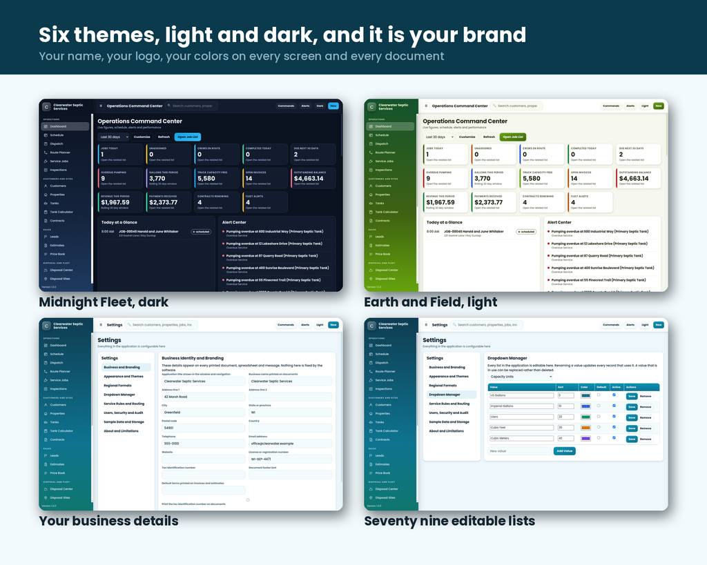 Septic Business Software for Windows and Mac