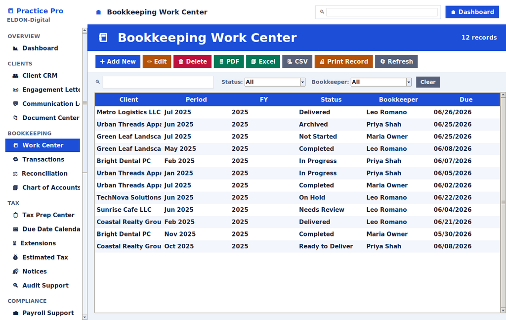 Bookkeeping & Tax Business Management Pro
