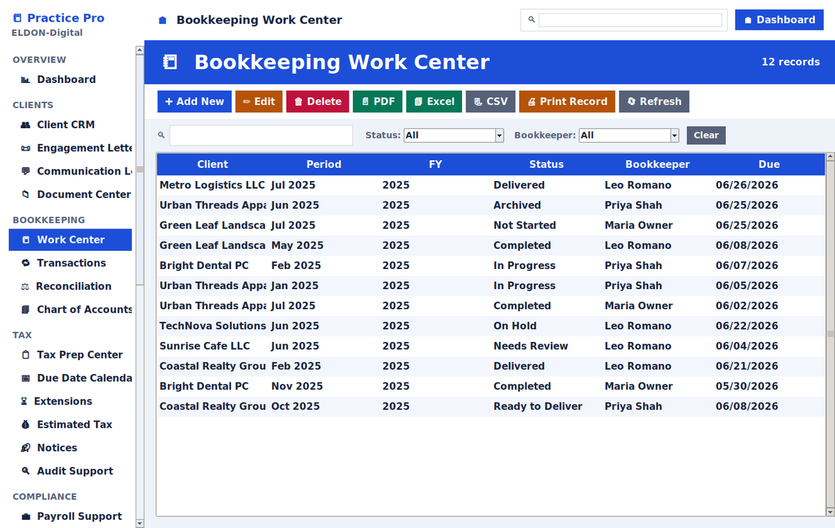 Bookkeeping & Tax Business Management Pro