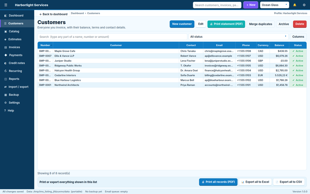 Invoice Manager System Software