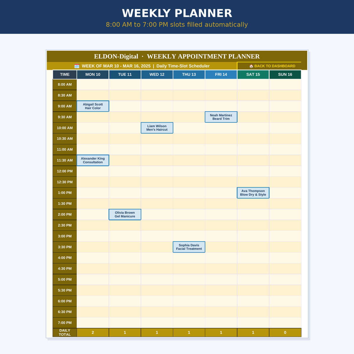 Appointment Tracker Excel Template