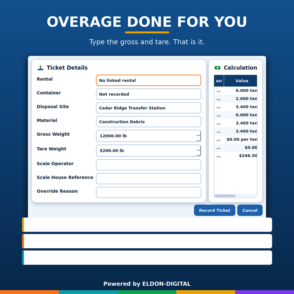 Dumpster Rental Management Software