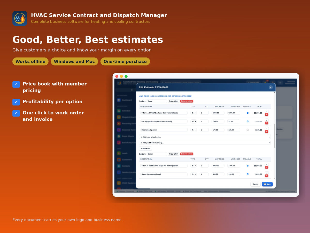 HVAC Service Contract and Dispatch Manager
