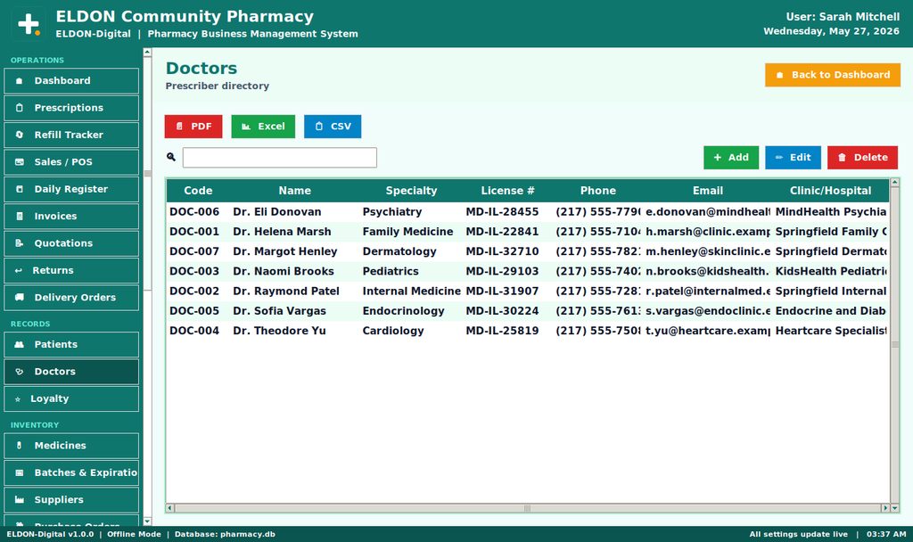 Pharmacy Business Management System