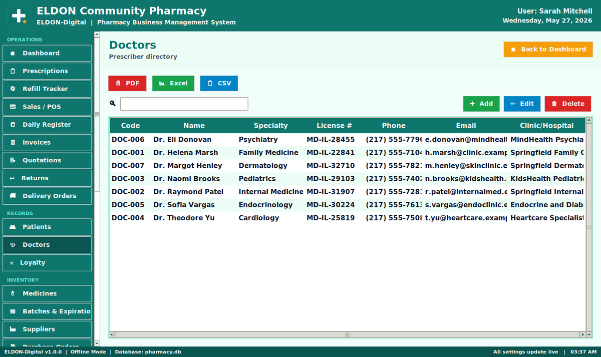 Pharmacy Business Management System