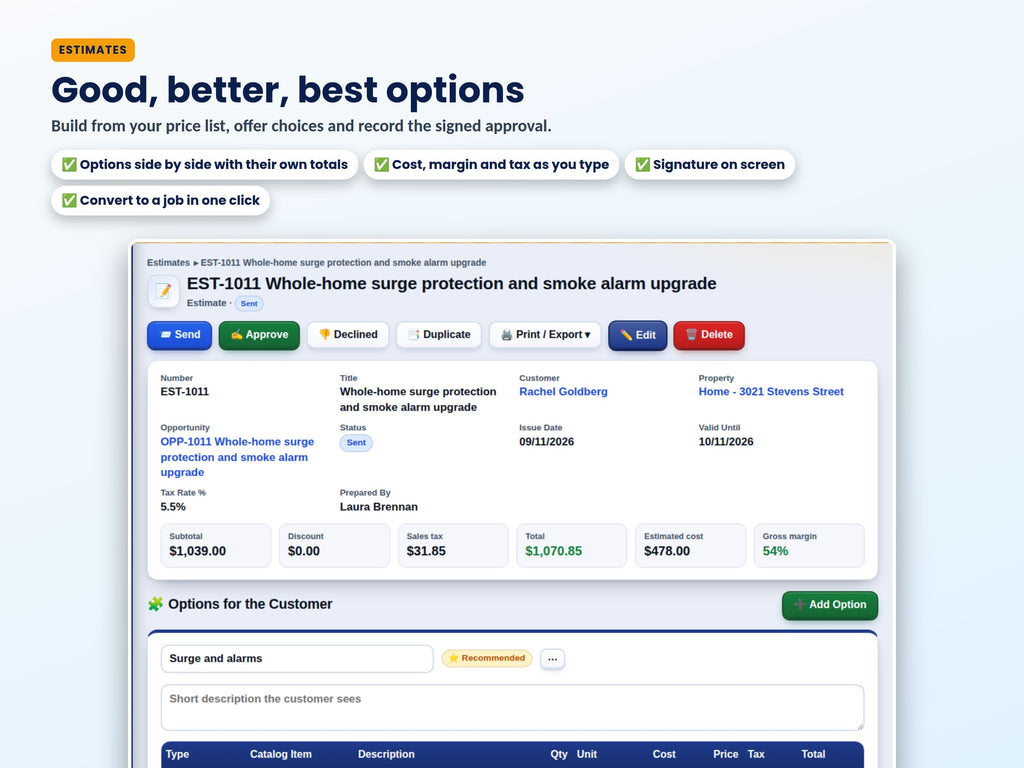 Electrical Contractor Software