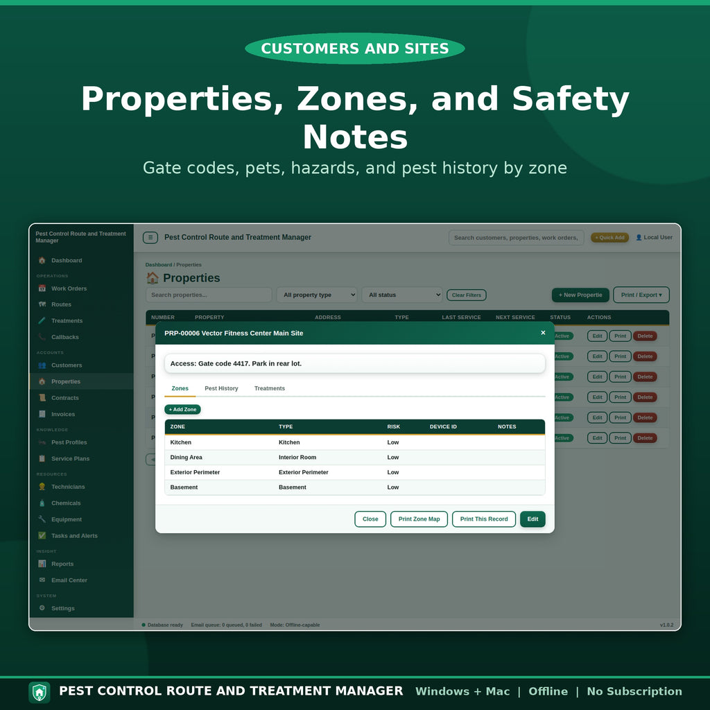 Pest Control Business Software for Windows and Mac