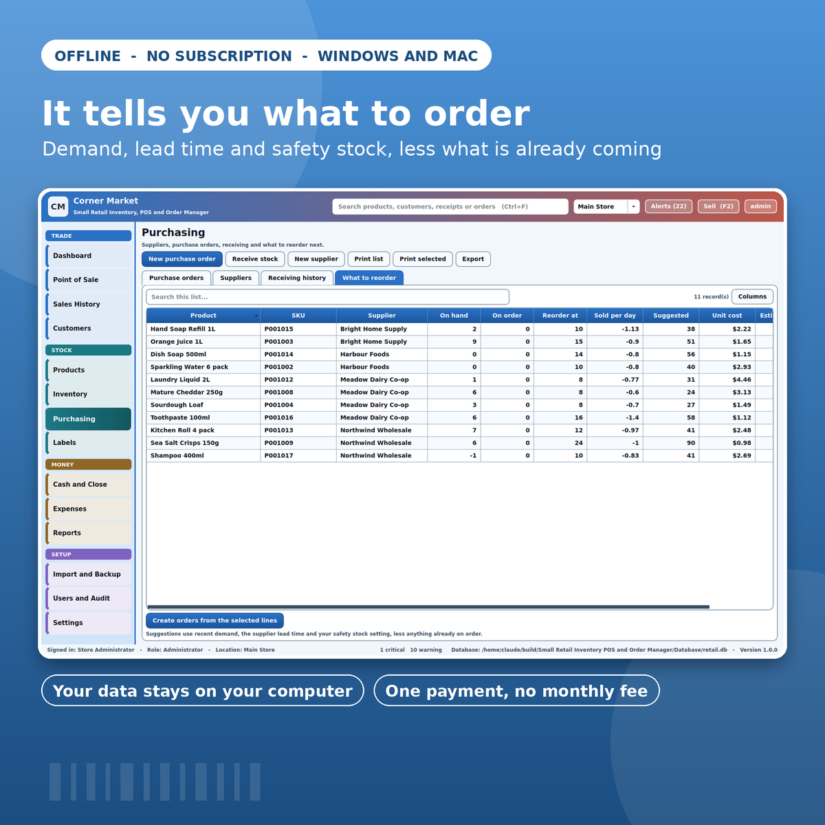 Retail POS Inventory Software Windows Mac