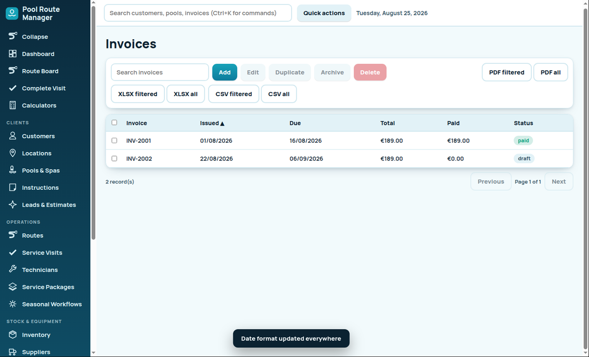 Complete Pool Service Business Software