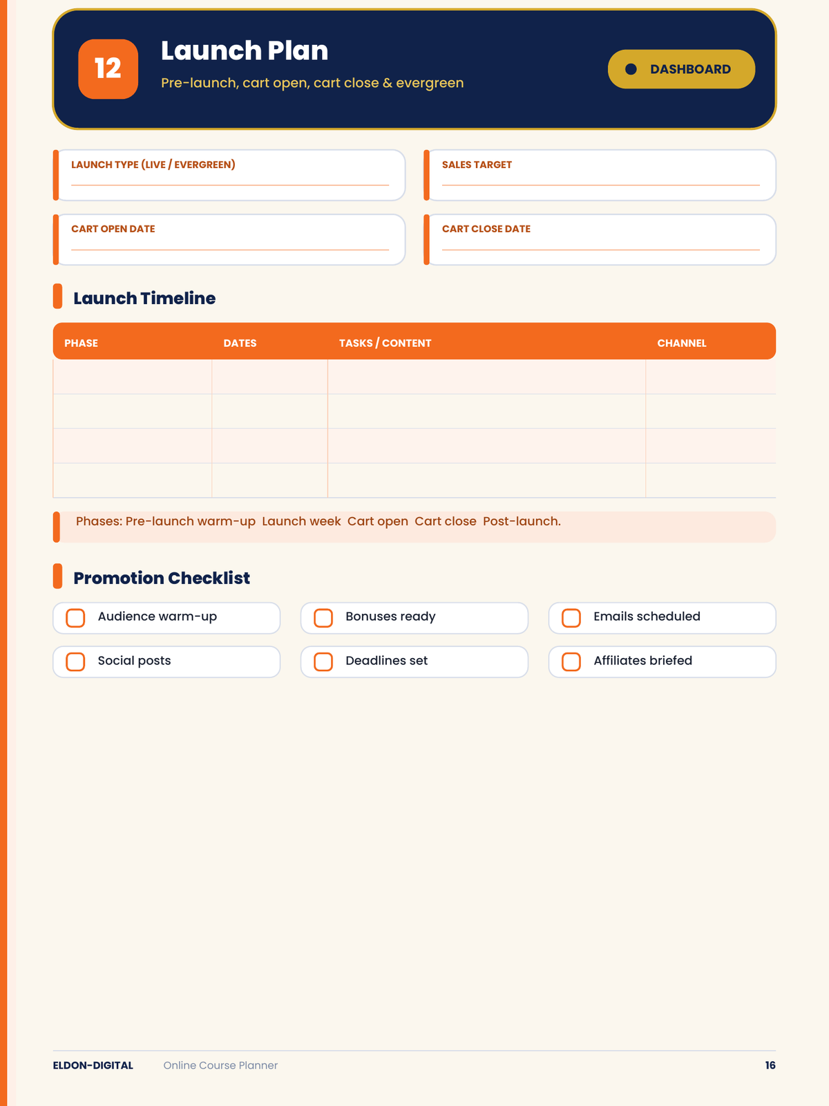 Online Course Planner Digital Planner GoodNotes iPad