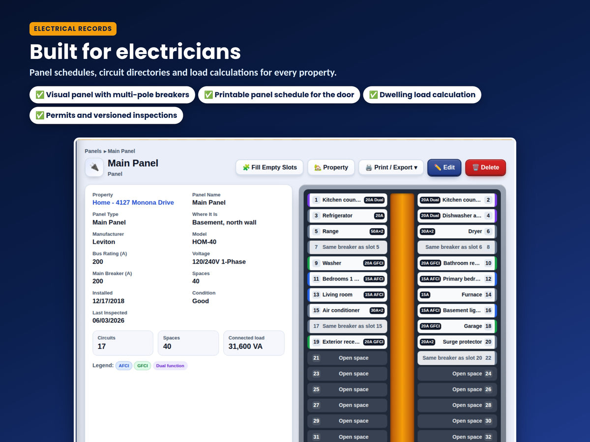 Electrical Contractor Software