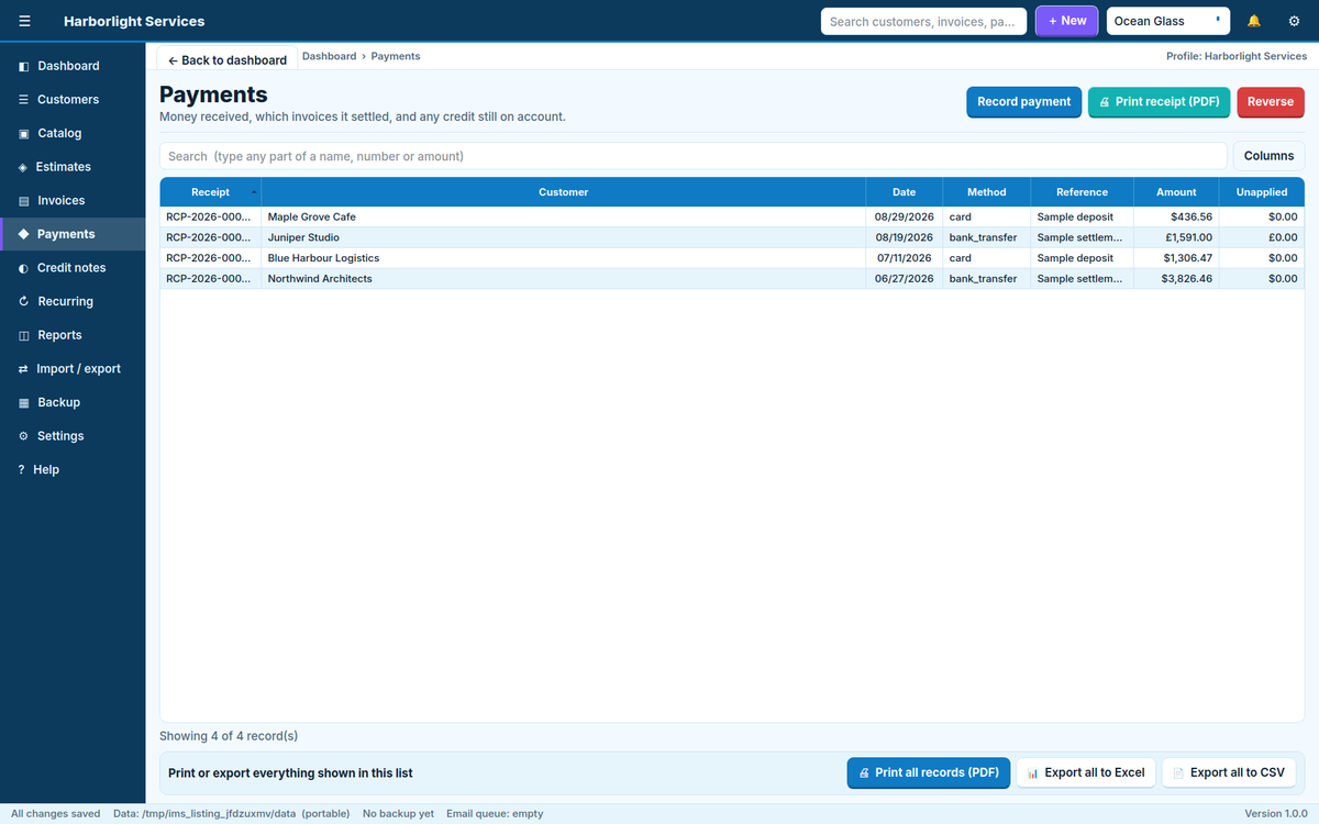 Invoice Manager System Software