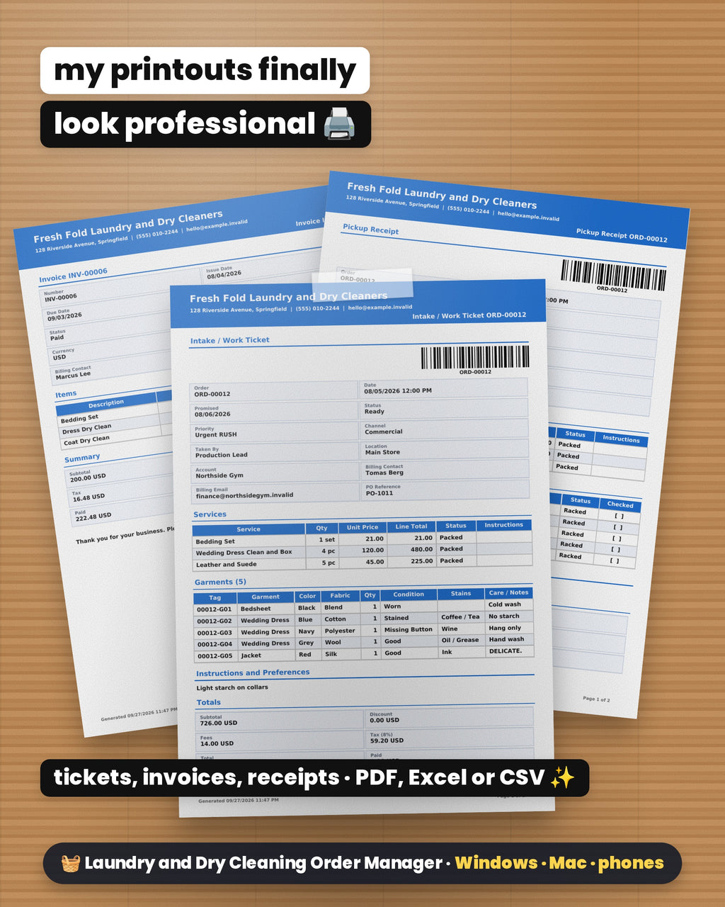 Laundry and Dry Cleaning Manager Software