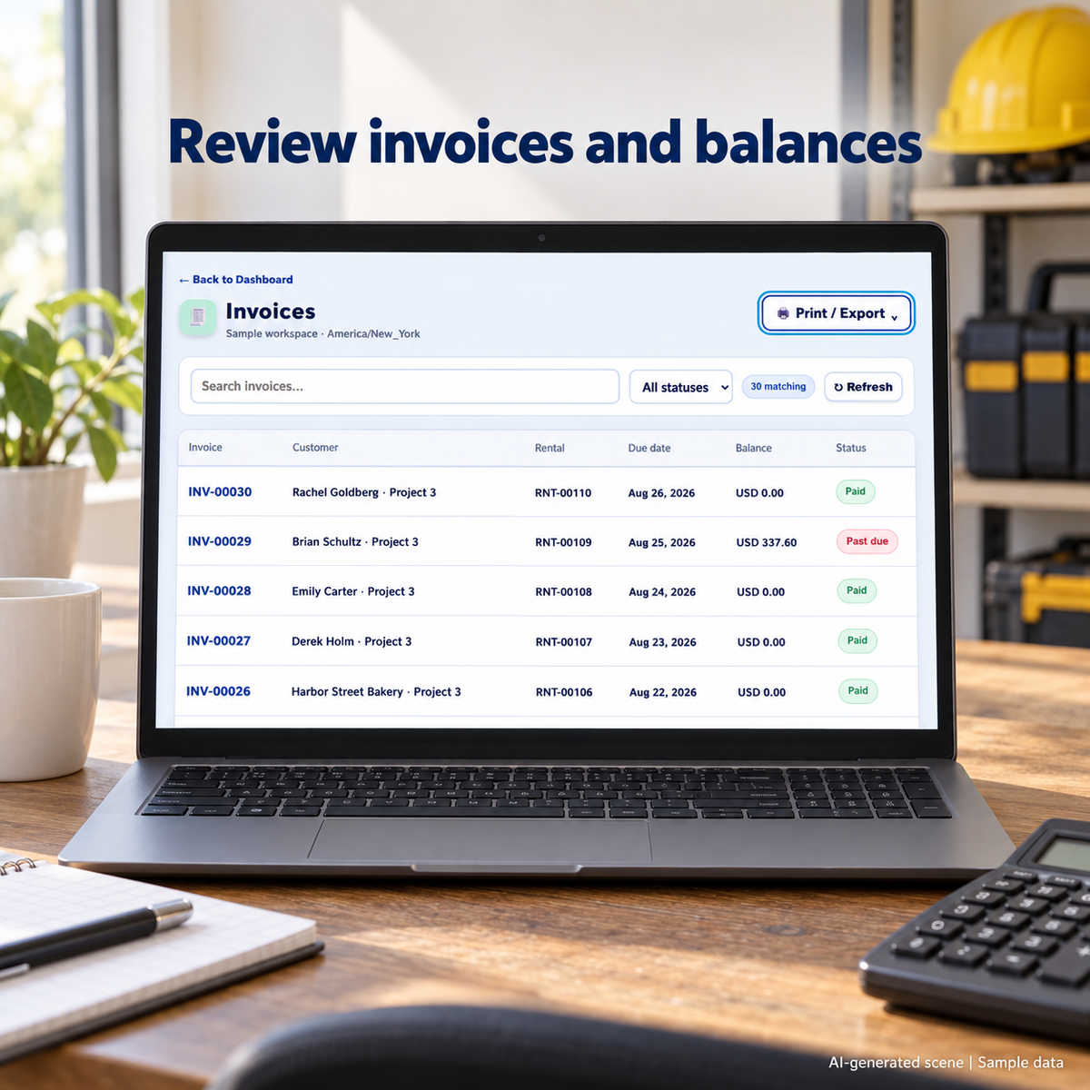 Equipment Rental Management Software
