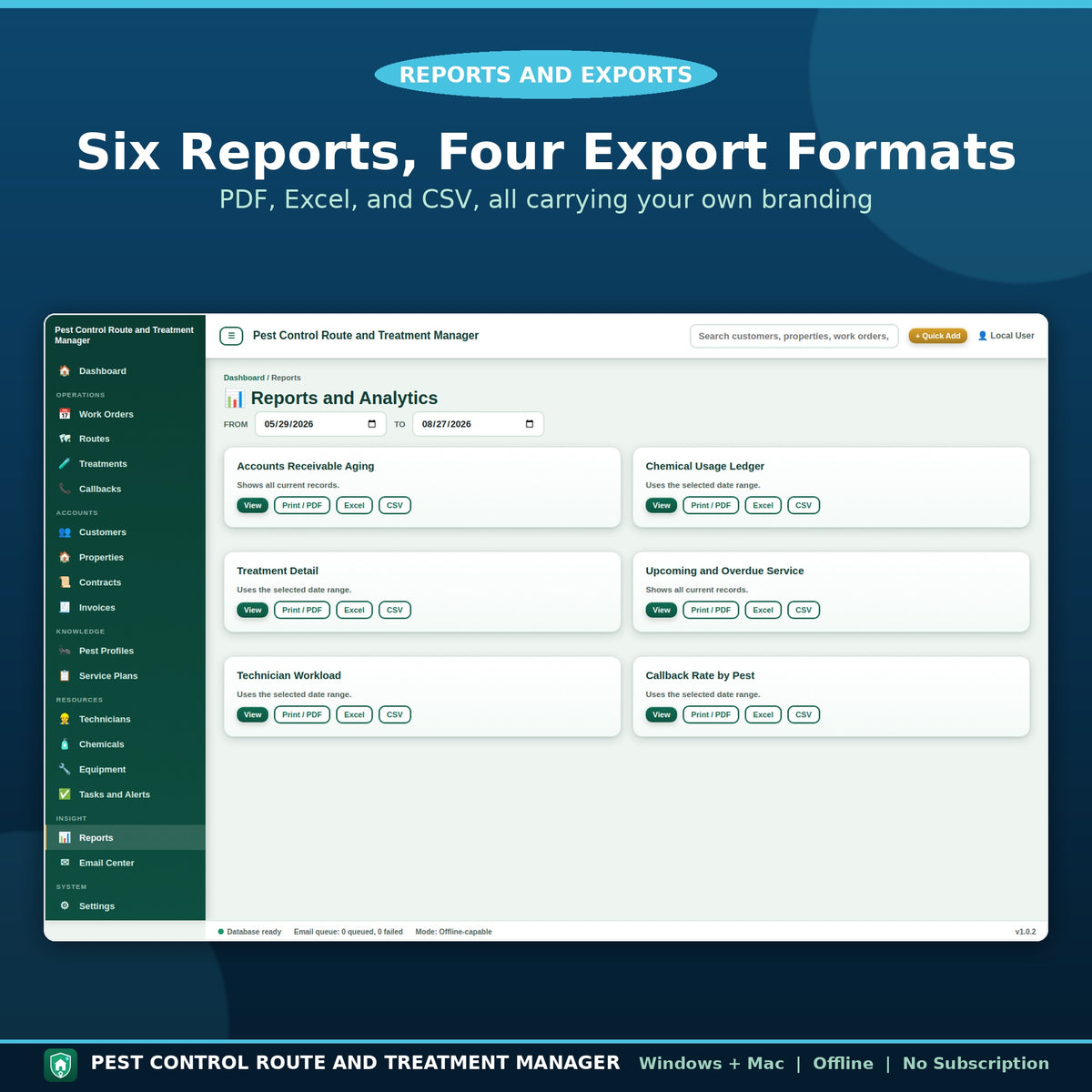 Pest Control Business Software for Windows and Mac