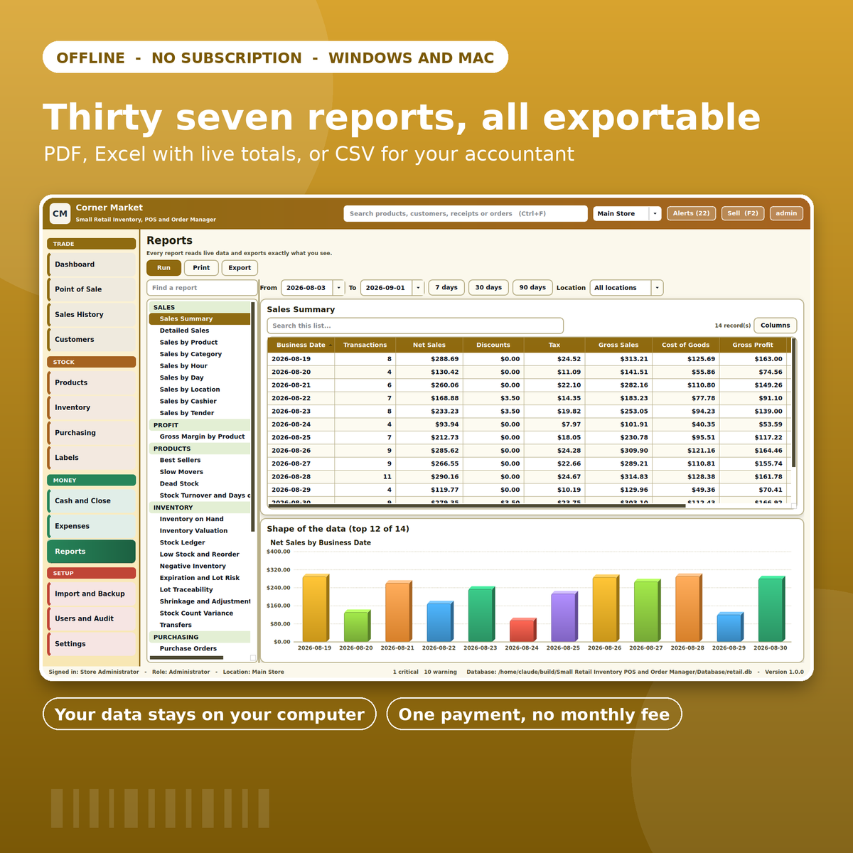 Retail POS Inventory Software Windows Mac