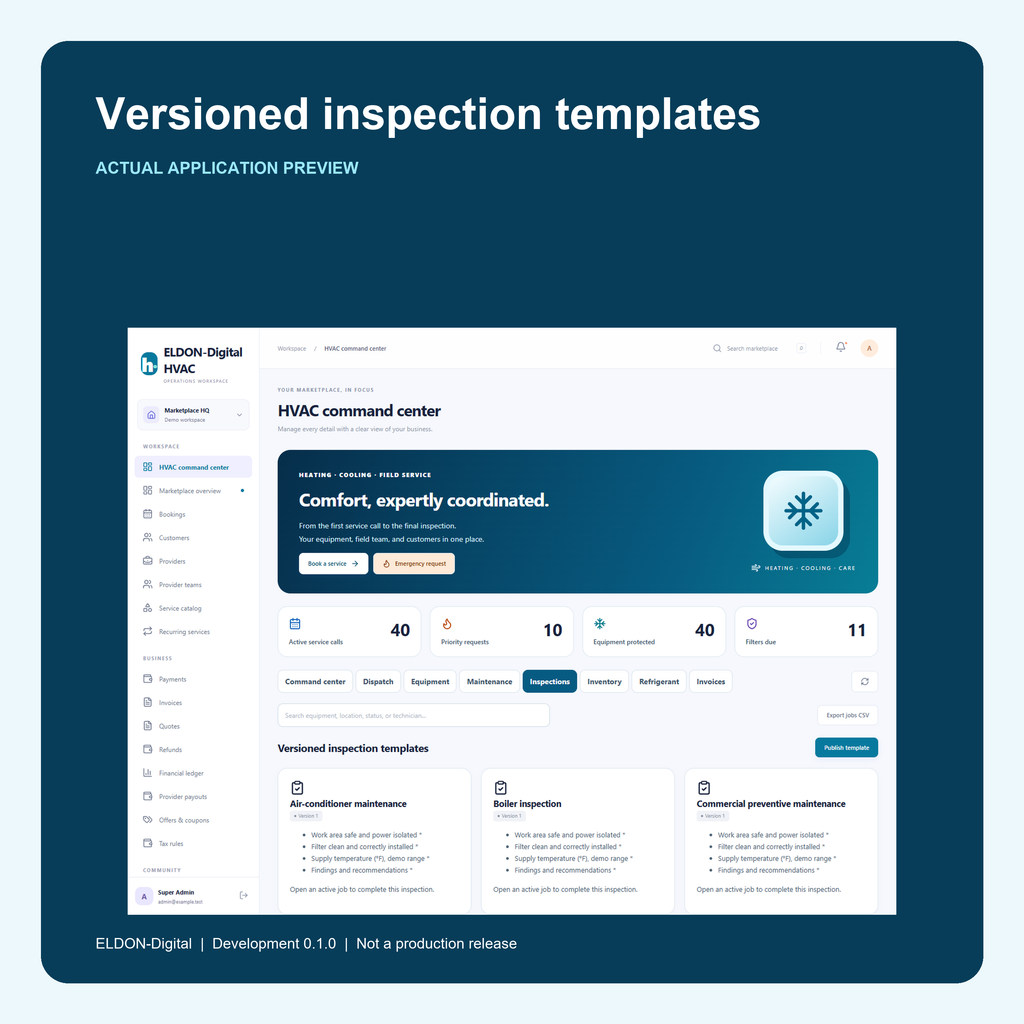 HVAC Booking App Development Kit