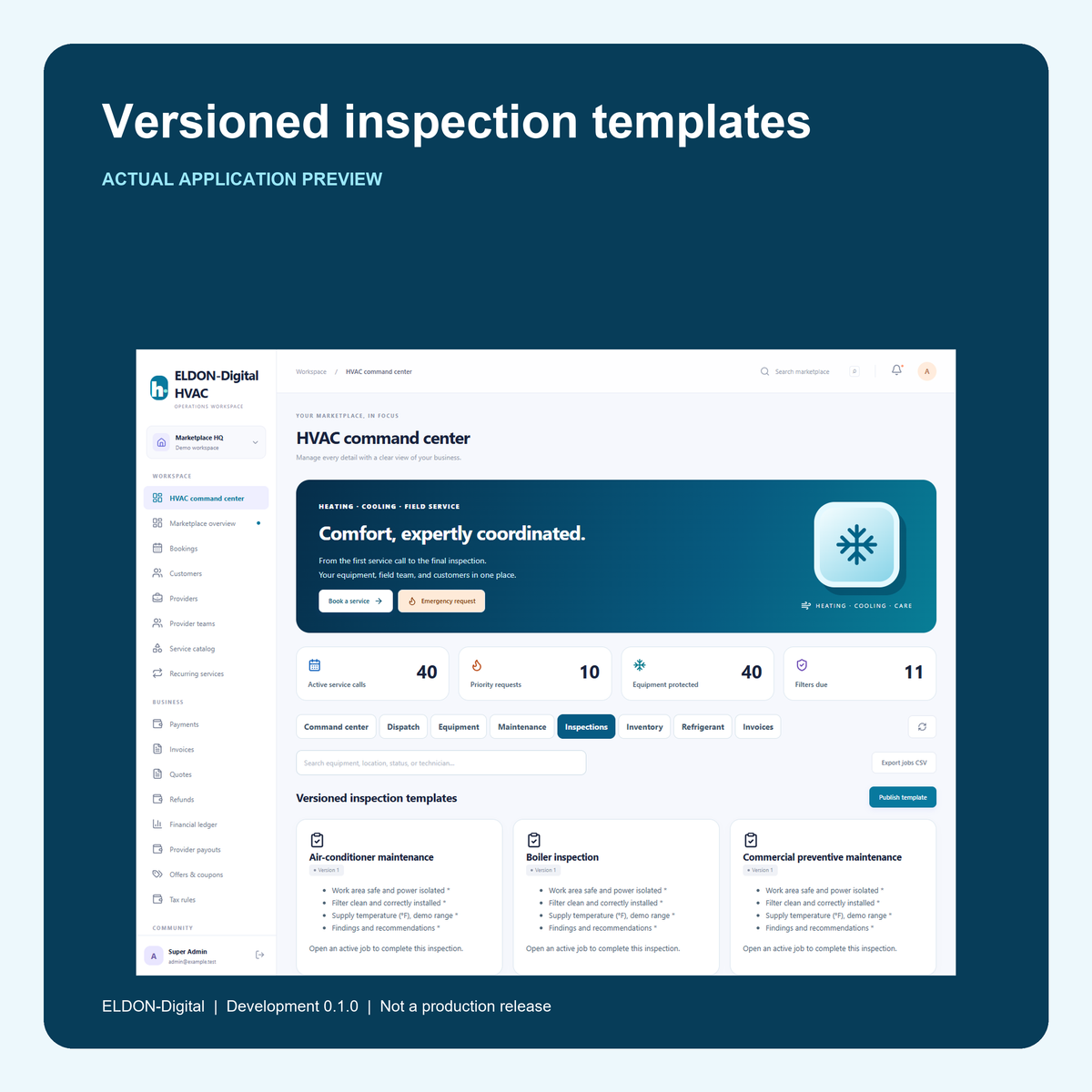 HVAC Booking App Development Kit