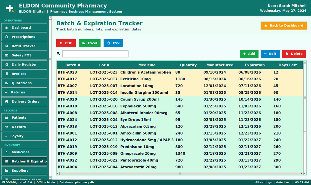 Pharmacy Business Management System