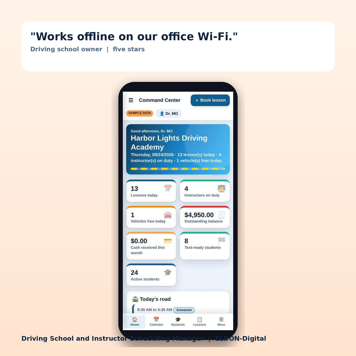 Driving School and Instructor Scheduling Manager Software