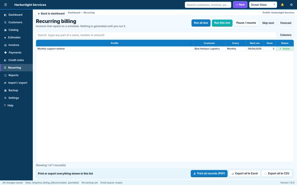 Invoice Manager System Software