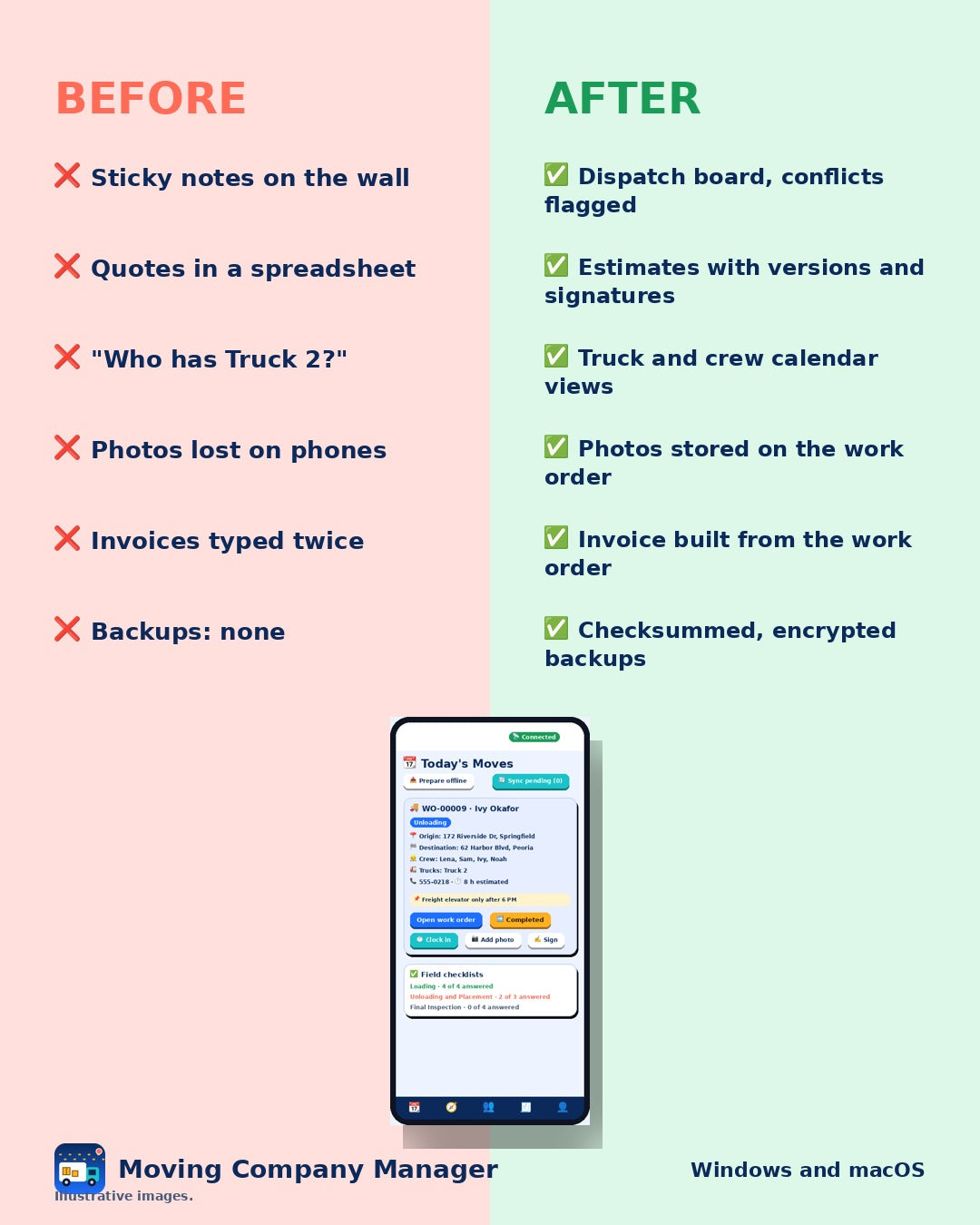 Moving Company Manager: